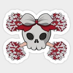 Cheerleaders crew Jolly Roger pirate flag (no caption) Sticker